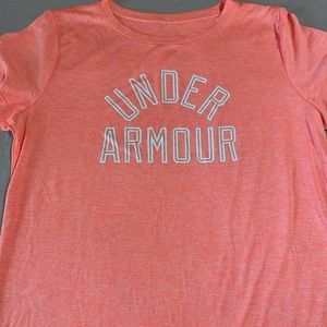 Neon Orange/Pinkish Colored Under Armour T Shirt